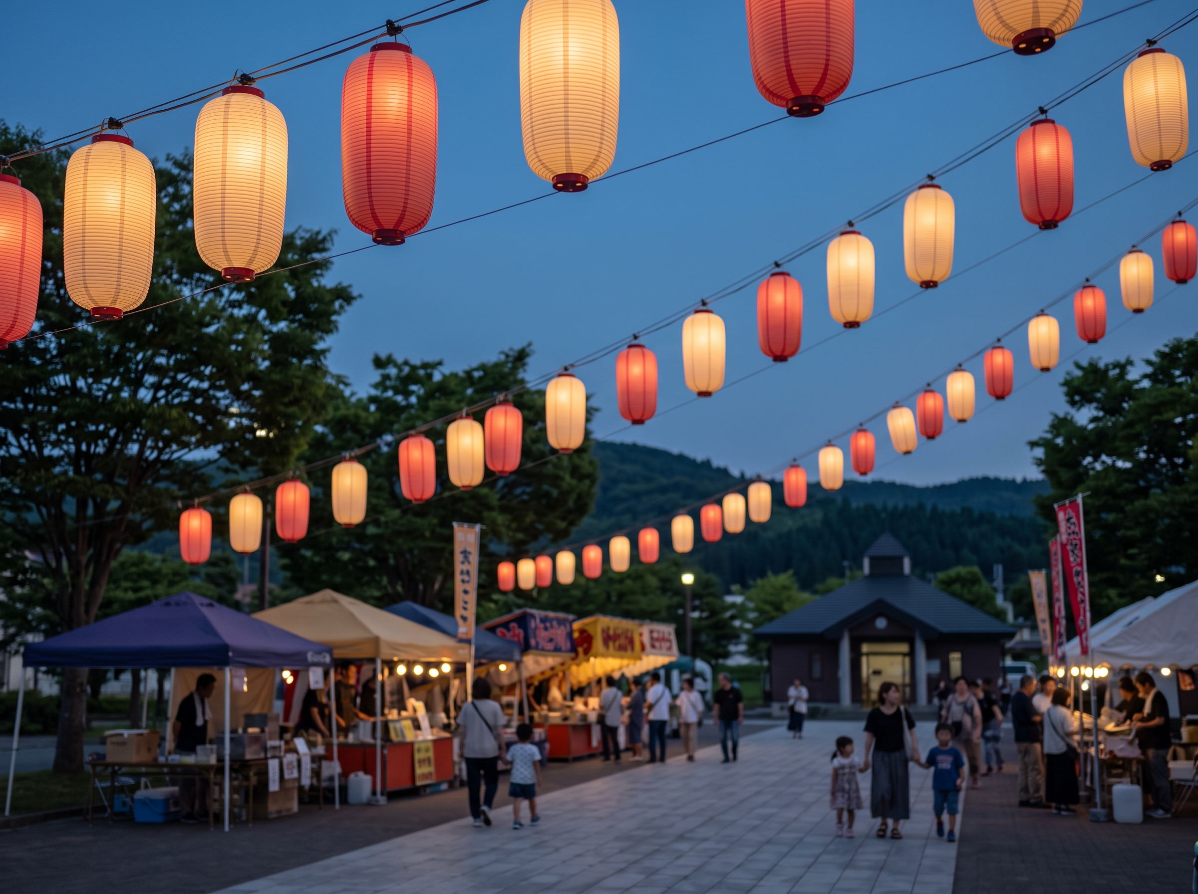 夜山町の提灯
